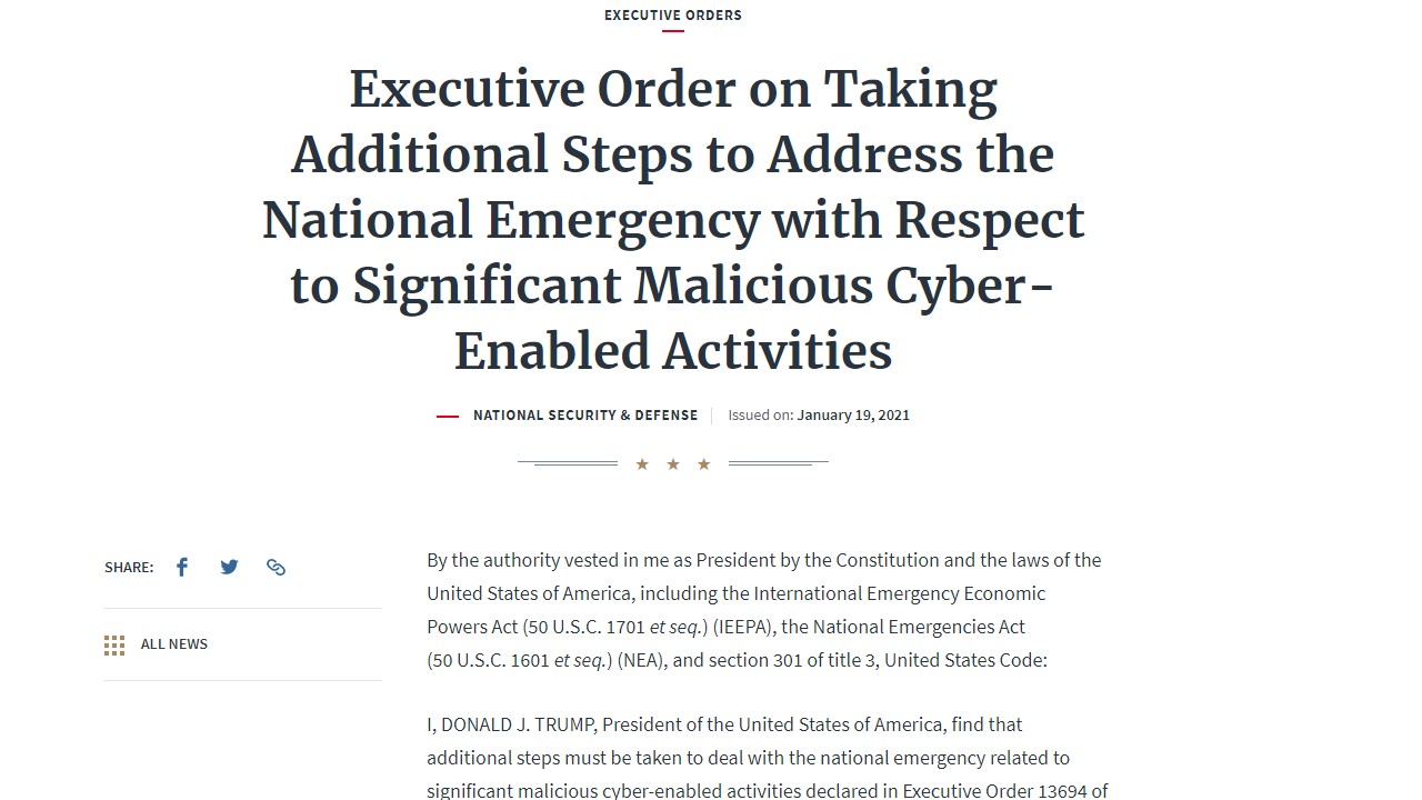 executive order trump cybersecurity